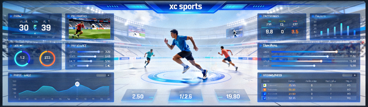 xc sports 数据可视化大屏展示体育赛事实时动态